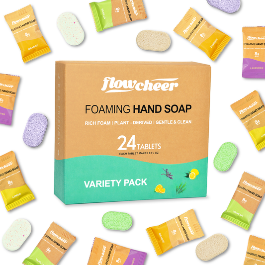 Foaming Hand Soap Tablet Refills-24 pack Makes 192 fl oz (24 x 8 fl oz Bottles)-Variety Fragrance Soap Refills Tablets for Using With Foaming Hand Soap Dispenser(Not Included) Only